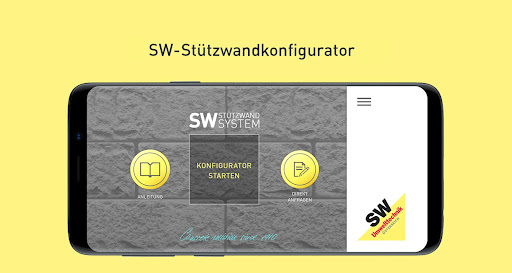 Android application SW-Stützwandsystem screenshort