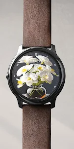 Black Flower Watch Face L123