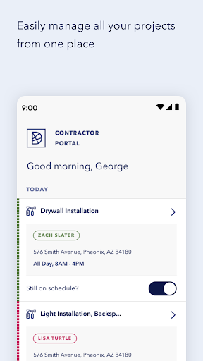 Contractor Portal Screen 2