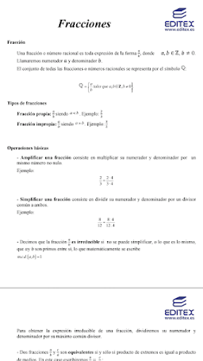 Android application Fracciones screenshort