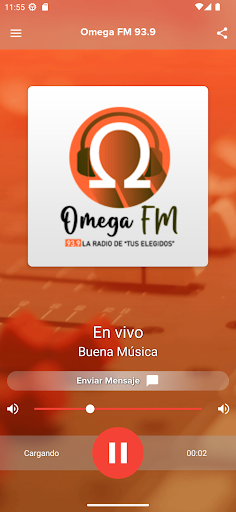 Android application Omega FM 93.9 screenshort