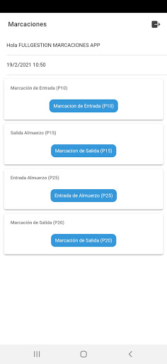 Marcaciones Melo App Screen 2