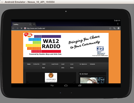 WA12 Internet Radio Player Screen 2