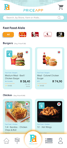 Android application PriceApp ZA screenshort