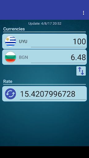 Android application UYU Peso x Bulgarian Lev screenshort