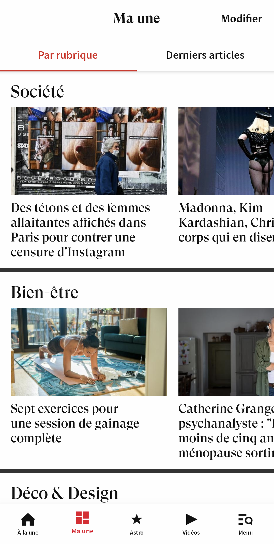 Android application Madame Figaro : magazine et news au féminin screenshort