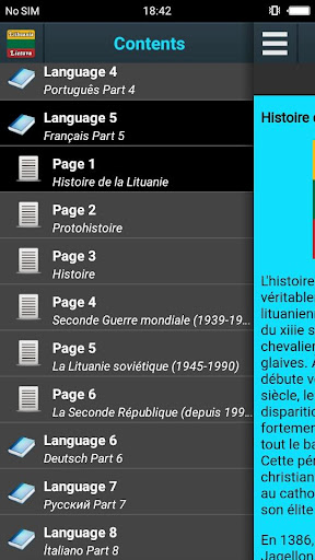Aperçu de l'application