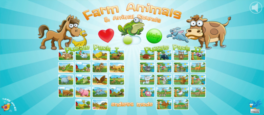 Farm Animal Puzzles Game