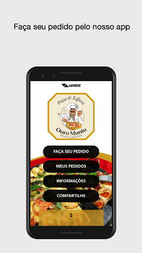 Android application Pizzaria Ouro Mania screenshort