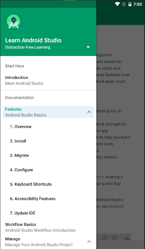 Screenshot of Learn Android Studio Offline