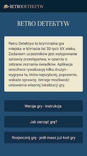 Android application RetroDetektyw screenshort