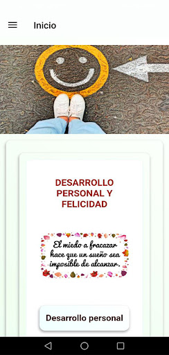 Android application Felicidad Desarrollo personal screenshort