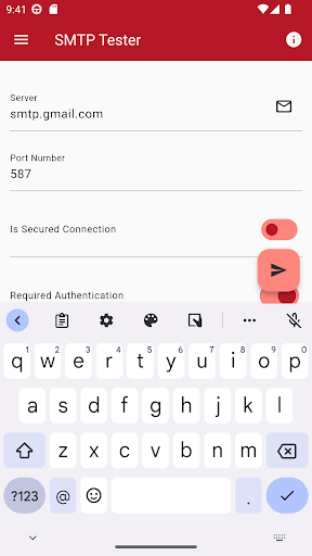 SMTP Tester Screen 2