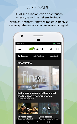 Screenshot of SAPO