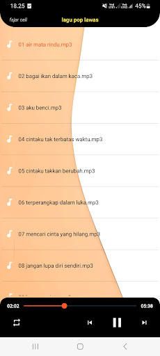 Android application Lagu pop lawas screenshort