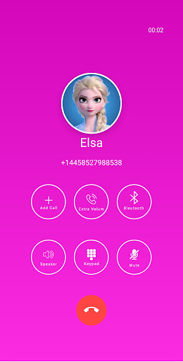 Android application call and chat with Elsa screenshort