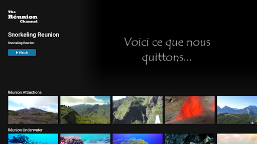 Android application The Reùnion Channel screenshort