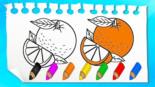 Coloring book Fruits