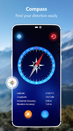 GPS Altimeter Altitude & Map Screen 3