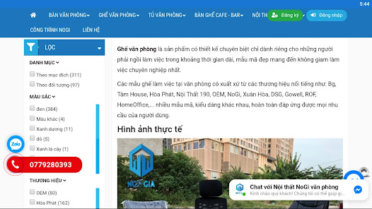 Ghế văn phòng Nội Thất Nogi 1.0 APK + Mod (Unlimited money) untuk android