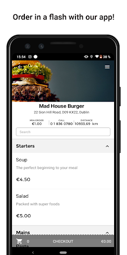 Android application Mad House Burger screenshort