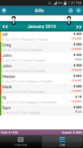 Bills - Expense Monitor Remind screenshot 11