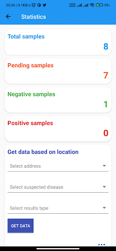 Medical Sample Tracker Screen 3