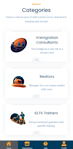 Merit Immigration Marketplace Screen 2