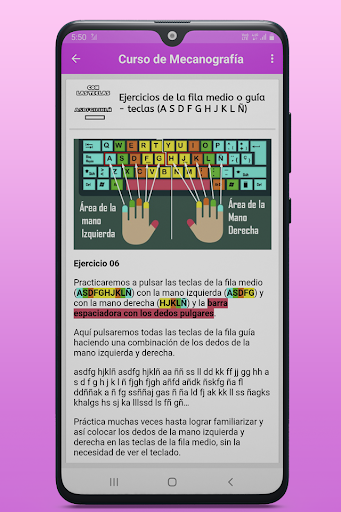 Curso de Mecanografía Screen 2