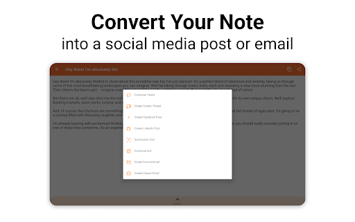 Screenshot of Audio Writer: Speech to Text
