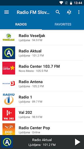 Android application Radio FM Slovenija (Slovenia) screenshort