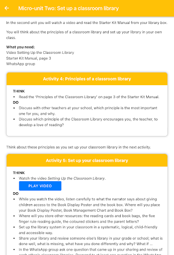 Classroom Libraries Guide Screen 2