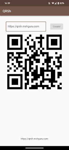 Android application QRSh screenshort