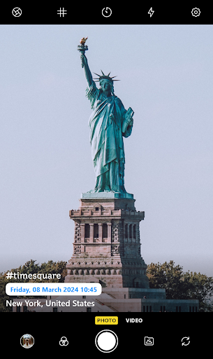 Android application Timestamp camera: Add DateTime screenshort