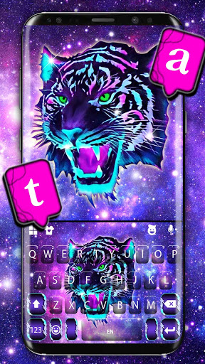 Android application Galaxy Tiger Keyboard Backgrou screenshort