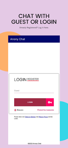 Android application Anony Chat screenshort