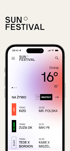 Android application Sun Festival screenshort