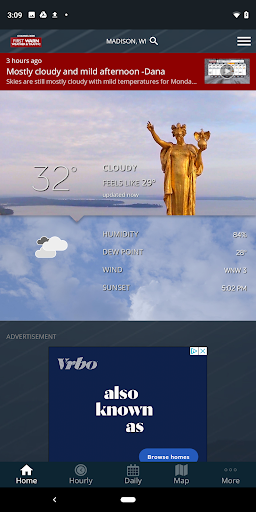 Android application Channel 3000 Weather & Traffic screenshort