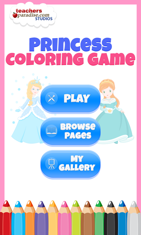 Princess Girls Coloring Book - 6 - (Android)