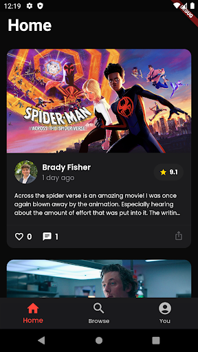 Android application Reelate screenshort