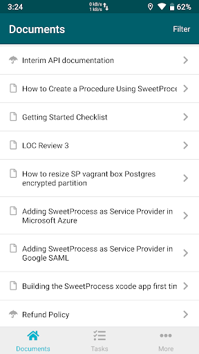 Android application SweetProcess screenshort