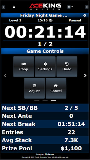 Android application Tournament Director screenshort