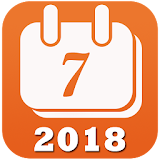 Calendar 2018 Indian icon