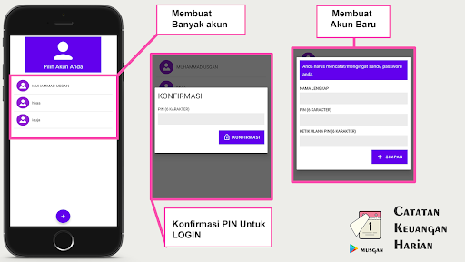 Android application Catatan Keuangan Harian screenshort