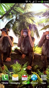 اسکرین شات سه بعدی سه میمون عاقل