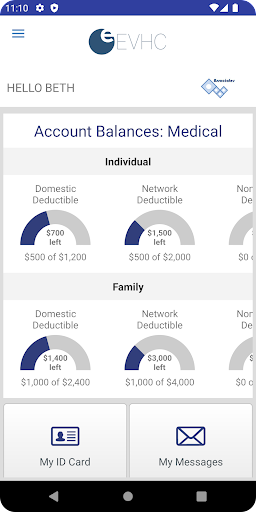 myEVHC Mobile Screen 2
