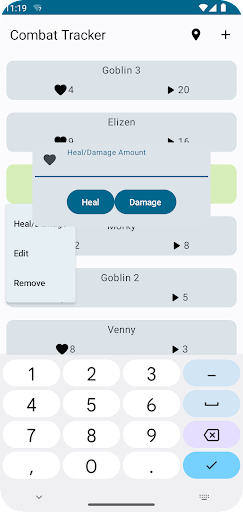 Combat Tracker Screen 2