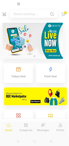 Android application Orecto Online Shopping App screenshort