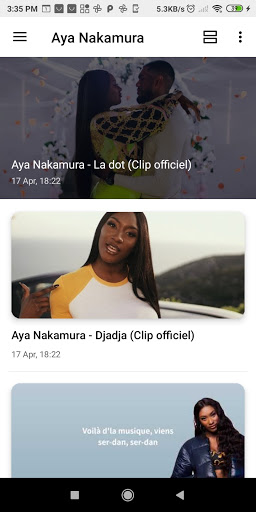 Android application Aya Nakamura screenshort