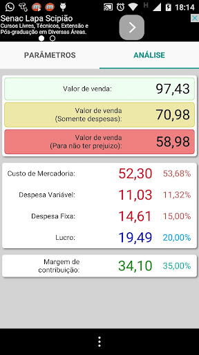 Preço de Venda Screen 2